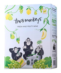 Bilde av produktet Thr3 Monkeys Fresh & Fruity White Wine